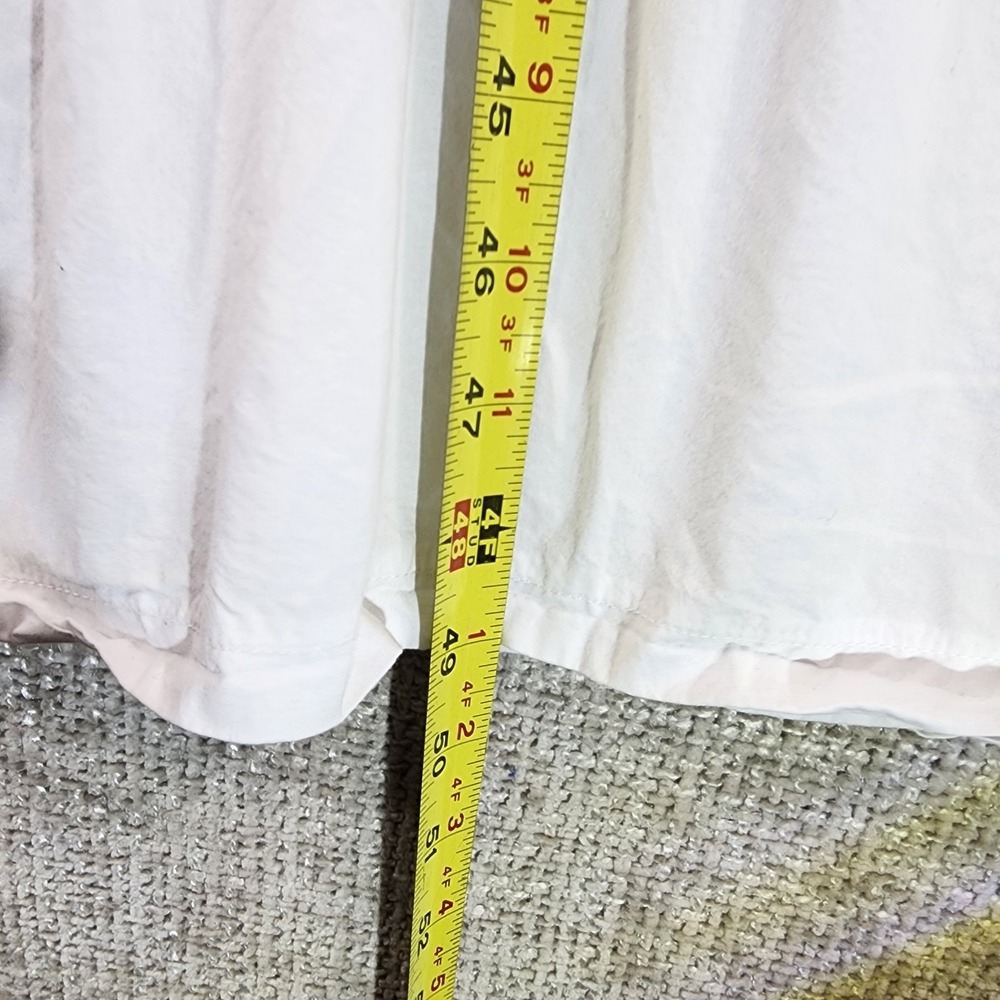Cottagecore White Cotton Woven Nightgown Womens XXL Lace Ruffle Crisp EUC - Picture 6 of 11
